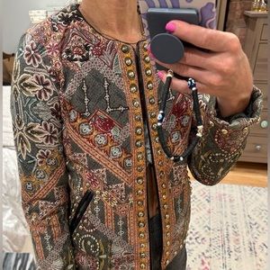 Hemant & Nandita Embroidered Pattern Blazer-NWOT